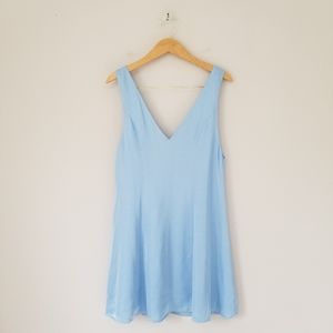 Majorelle Mini Satin Swing Dress